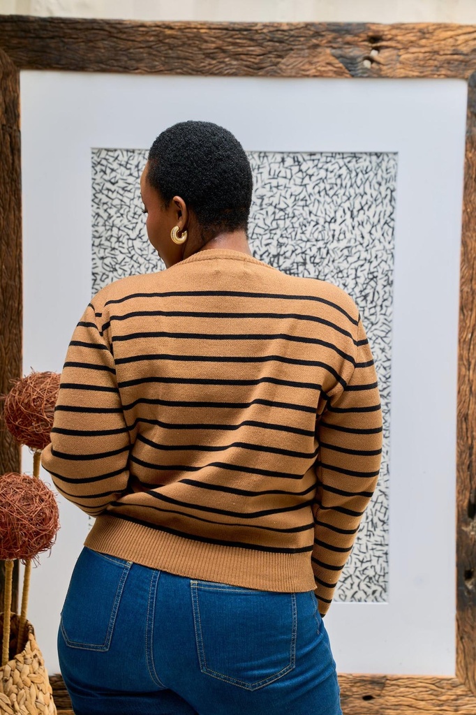 ShaniCrewNeckSweaterThisIsEssentialKnitwearStripedToffeeandBlack2.jpg
