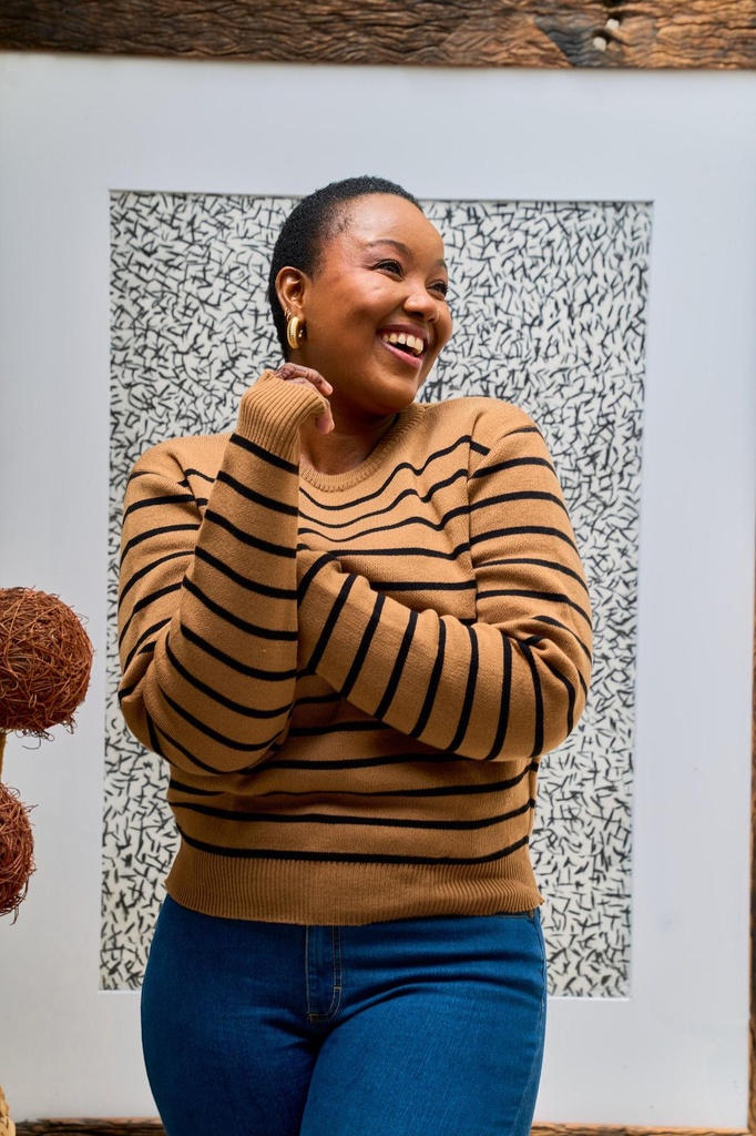 ShaniCrewNeckSweaterThisIsEssentialKnitwearStripedToffeeandBlack5.jpg