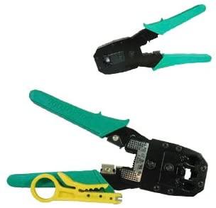 RJ45 & RJ11 Crimping Tool, Crimps 8P8C, 6P6C & 4P4C Plugs inc Insertion Tool