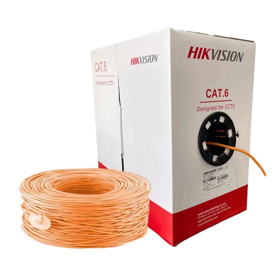 HIKVISION 305 m CAT6 UTP Network Cable (Solid Copper, 0.55 mm, Orange) DS-1LN6U-SC0