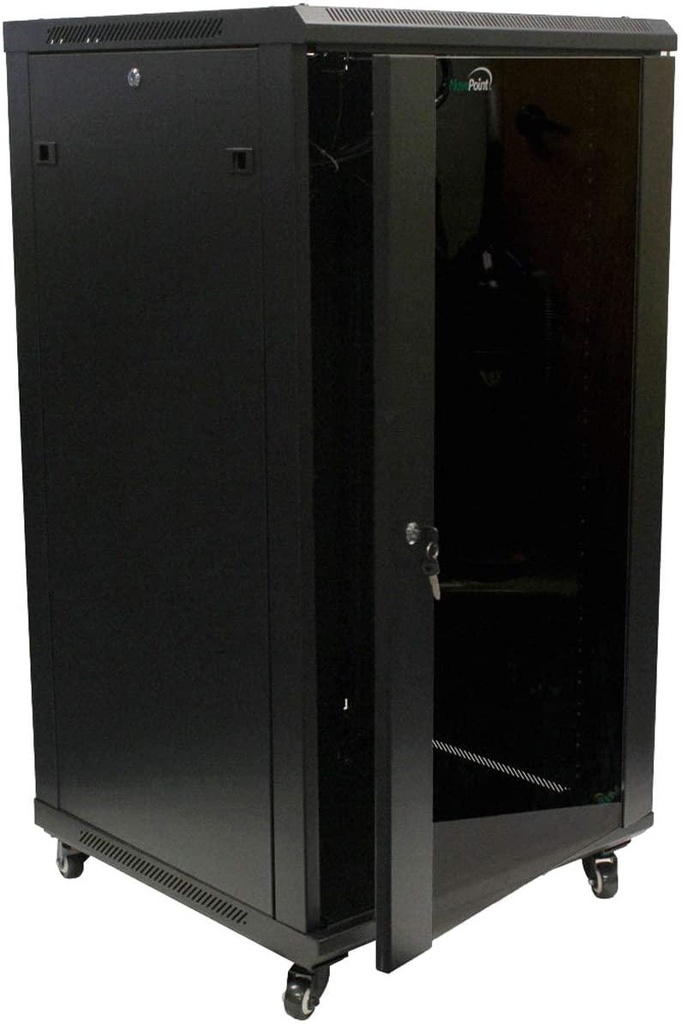 22U Free Standing Cabinet 600 x 600 (Black)