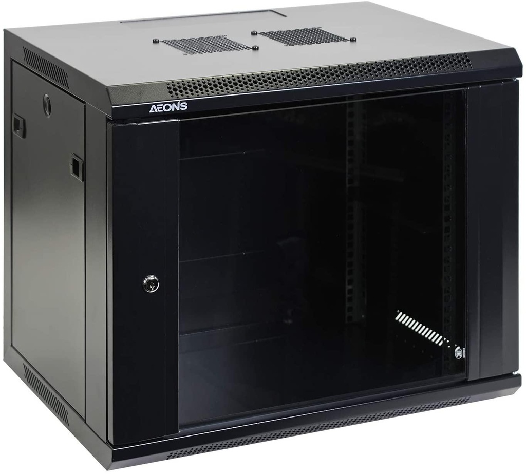 9U Wall Mount Data Cabinet 600 x 450 (Black)