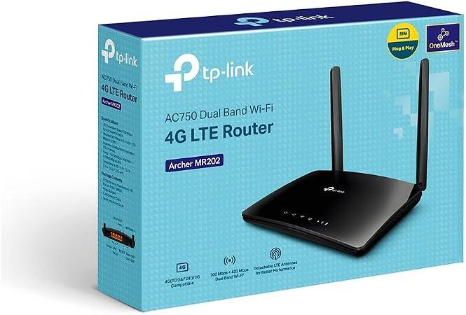 Tp-link Archer MR202 AC750 Wireless Dual Band 4G LTE Router