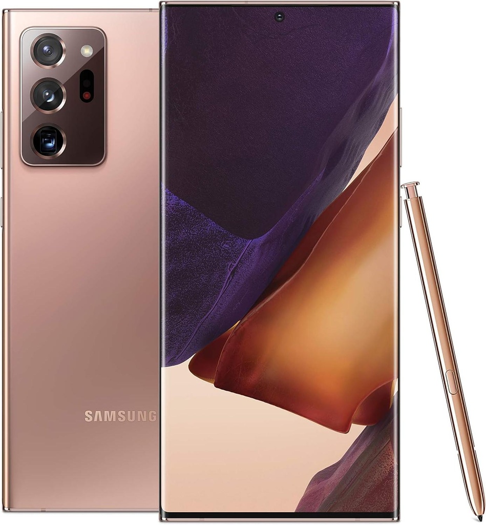 SAMSUNG Galaxy Note 20 Ultra 5G Cell Phone, Factory Unlocked Android Smartphone, 128GB, S Pen Included, Mobile Gaming, 6.9” Infinity-O Display Screen, Long Battery Life, US Version, Mystic Bronze