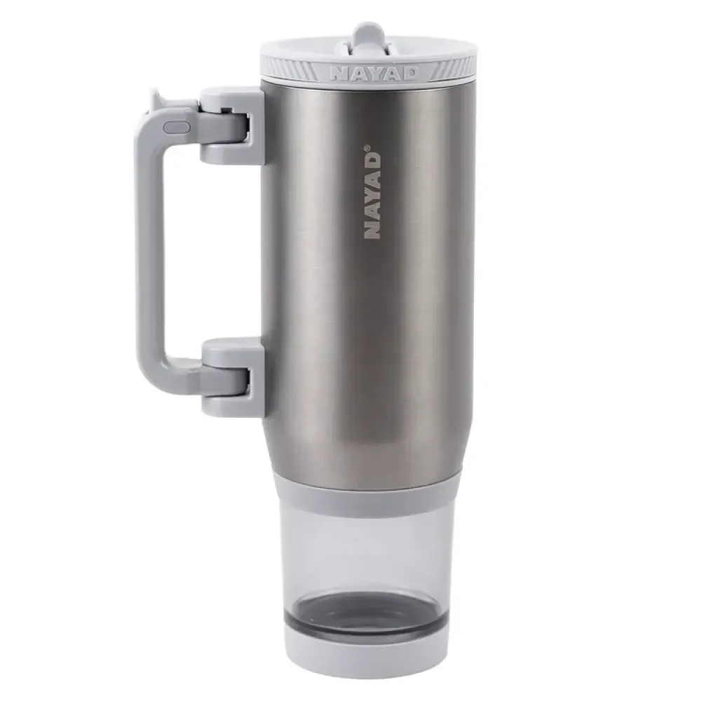  Nayad Hydrostash Tumbler with Snackbox - Silver, 680ml ( 12 hours hot )