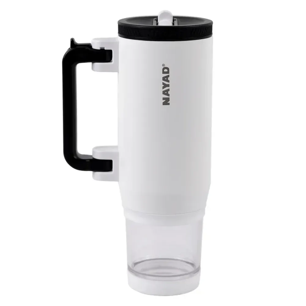  Nayad Hydrostash Tumbler with Snackbox - White, 680ml ( 12 hours hot )