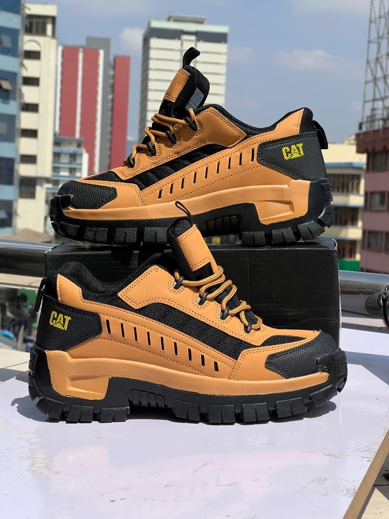 Men's Caterpillar Invader Steel Toe Boots Sudan Brown | CAT Safety Boots Kenya