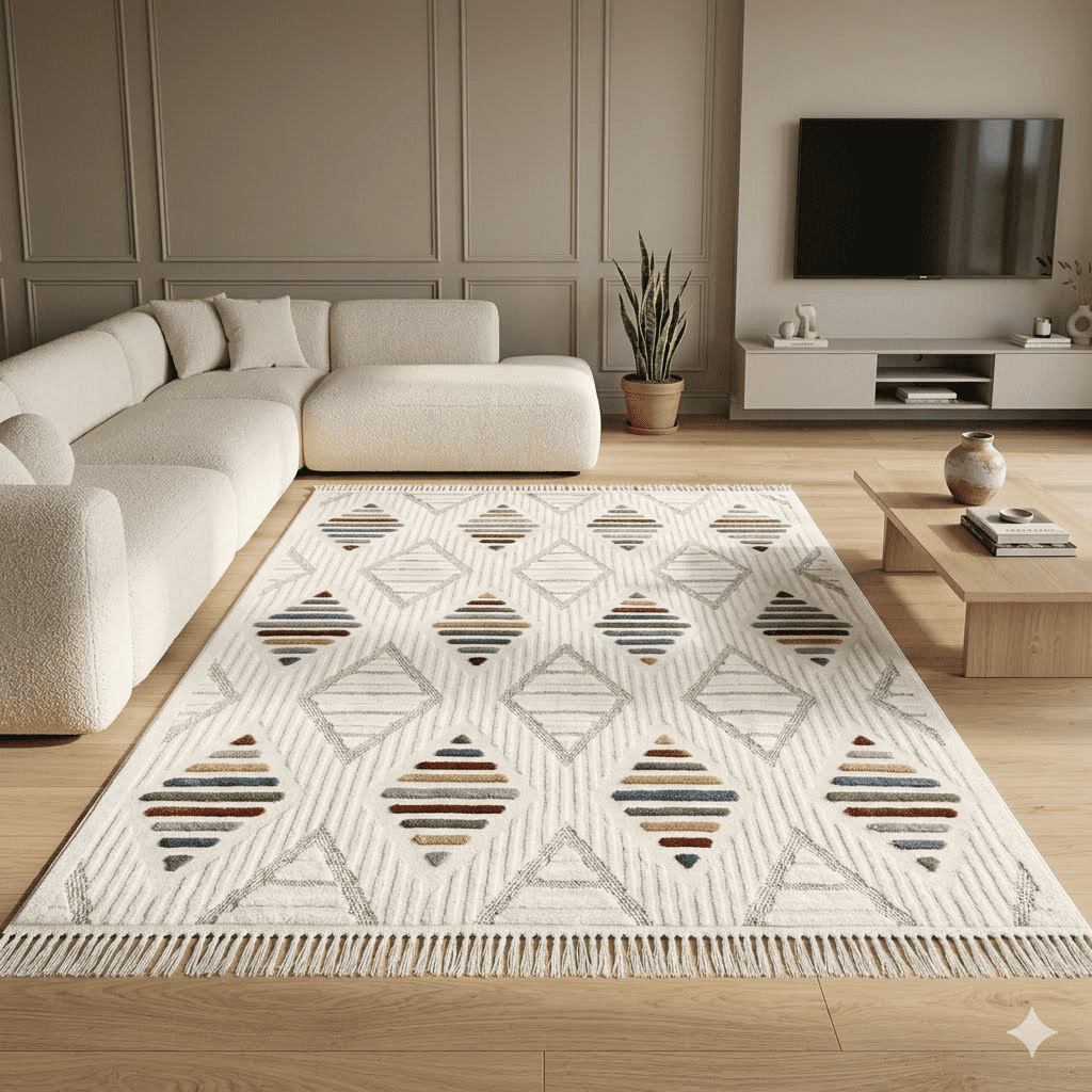 Bohemian Diamond Lattice Bursa Carpet 7x10 Feet | Buy Online Kenya