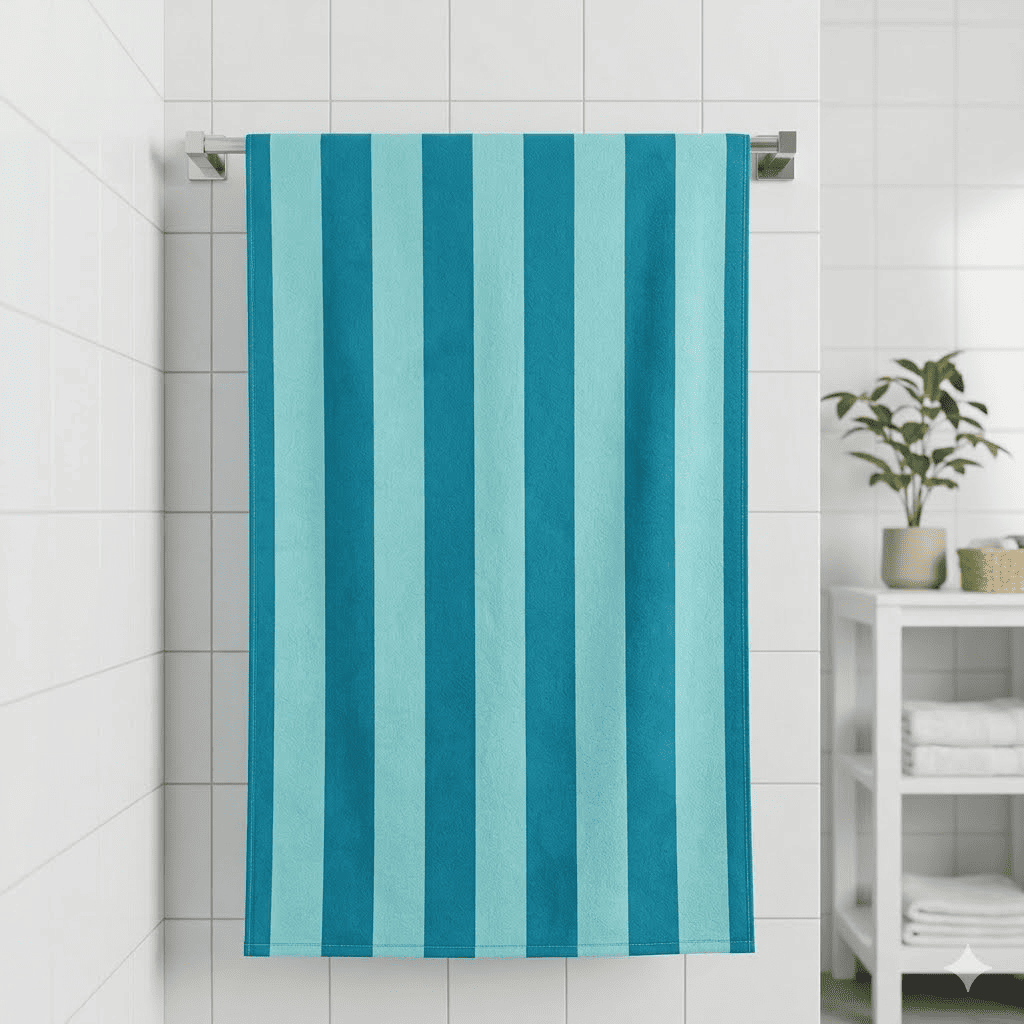Stripped Towel – Turquoise & Teal Bathroom Towel Kenya