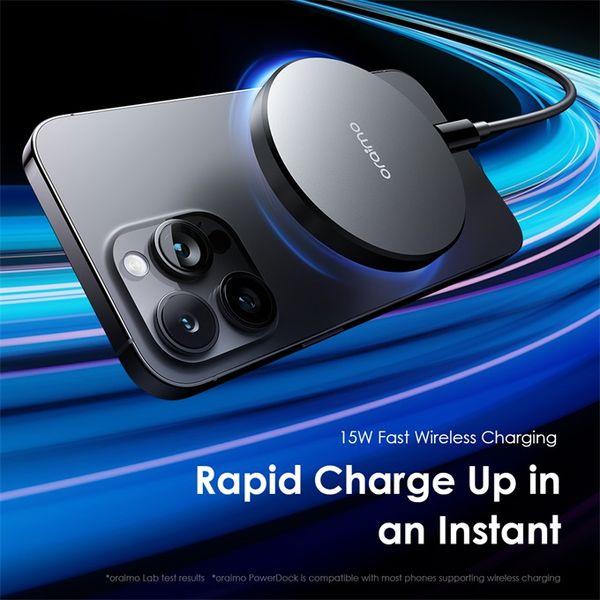 Oraimo 15W Fast Wireless Charger Magnetic PowerDock Charging Pad