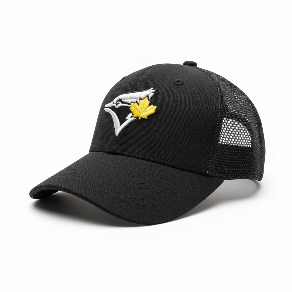 Toronto Blue Jays Black Trucker Cap | Mesh Baseball Hat for Men