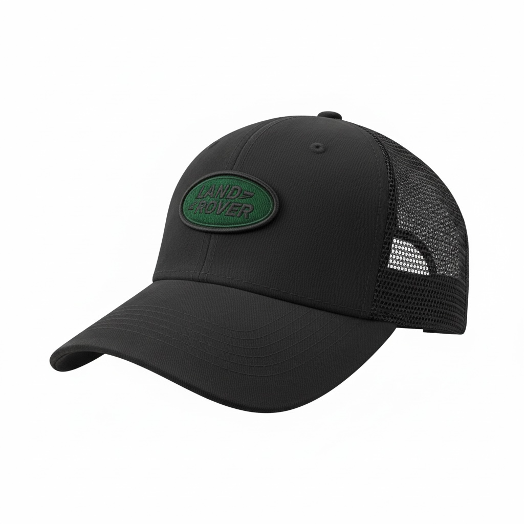 Land Rover Black Trucker Cap | Premium Mesh Outdoor Baseball Hat for Men