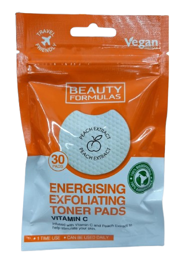 Beauty Formulas Vitamin C Toner Pads | Brightening Exfoliating Facial Pads with Peach Extract Kenya