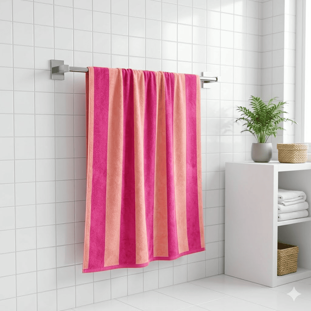Luxury Striped Bath Towel | Blue & White Towel Kenya
