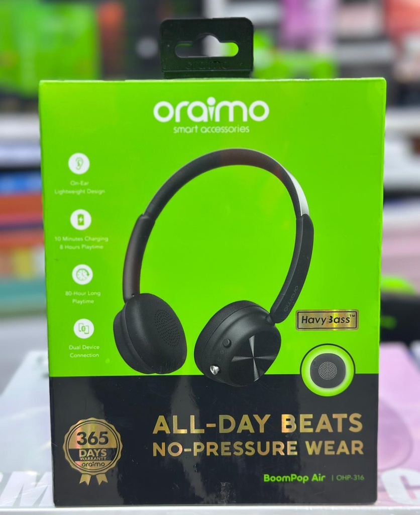 Oraimo BoomPop Air Wireless Bluetooth Headphones