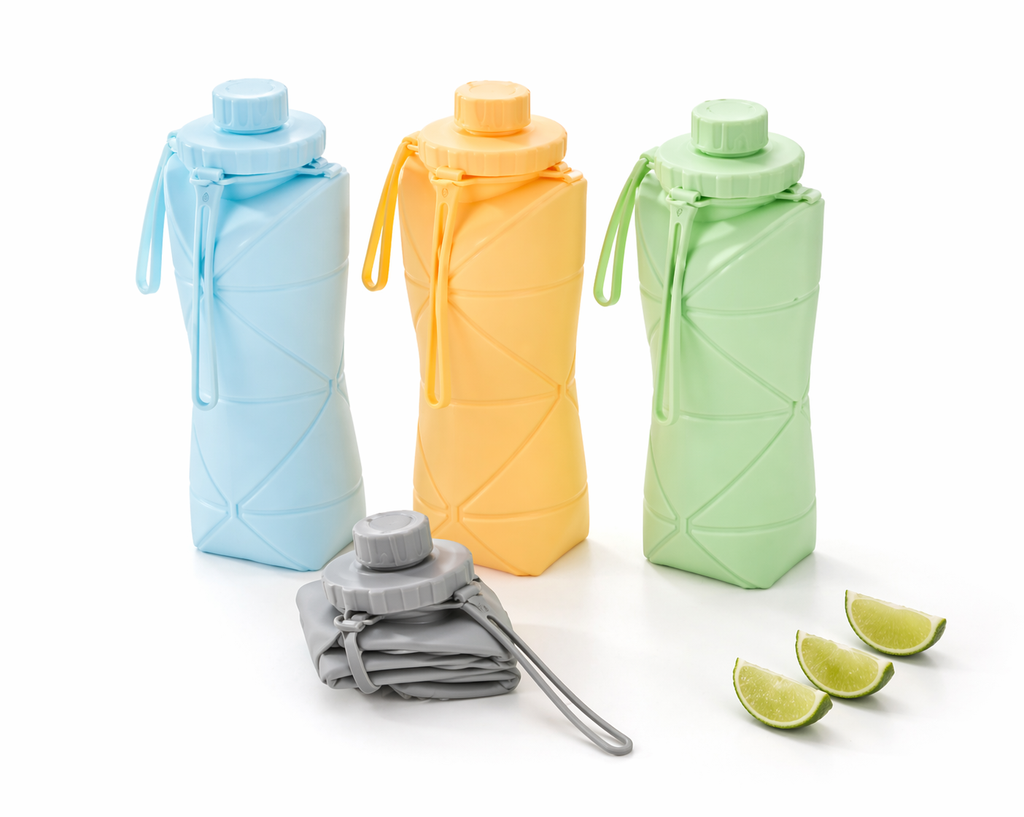 Collapsible Silicone Sports Water Bottle Kenya | Foldable Travel Bottle 600ml & 800ml