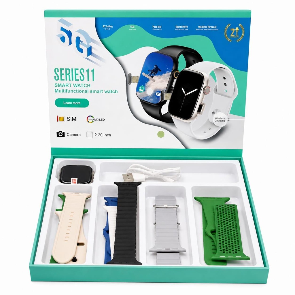 Series 11 5G Smart Watch with SIM Card & Camera | AMOLED Smartwatch Kenya