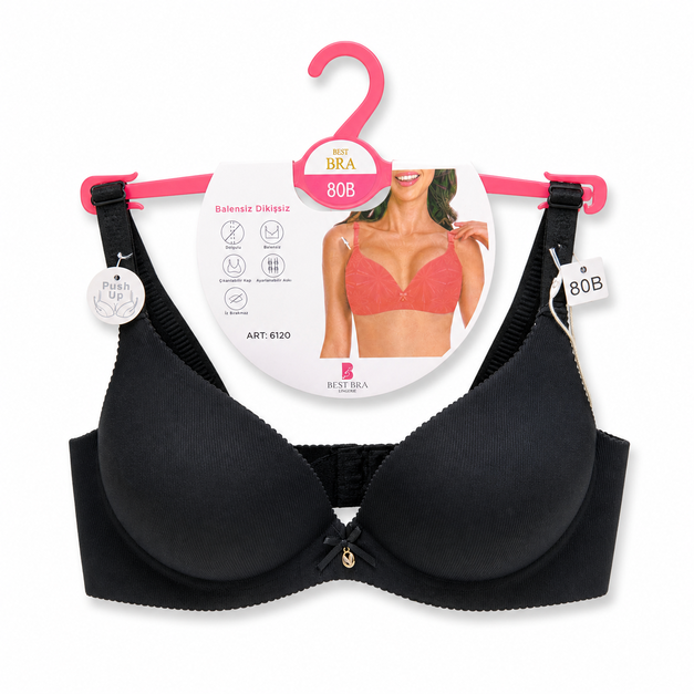 Best Bra 6120 Push-Up Seamless Bra – Comfortable Padded Everyday Bra for Women