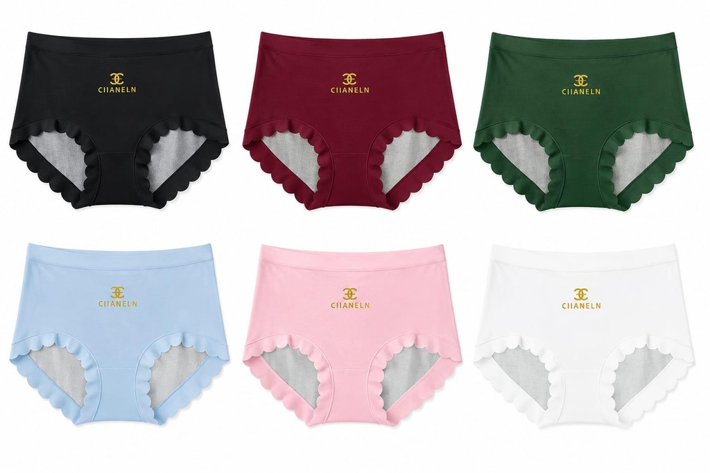 High-Waist Scalloped Seamless Panties 6pcs Pack | Buy Online Kenya