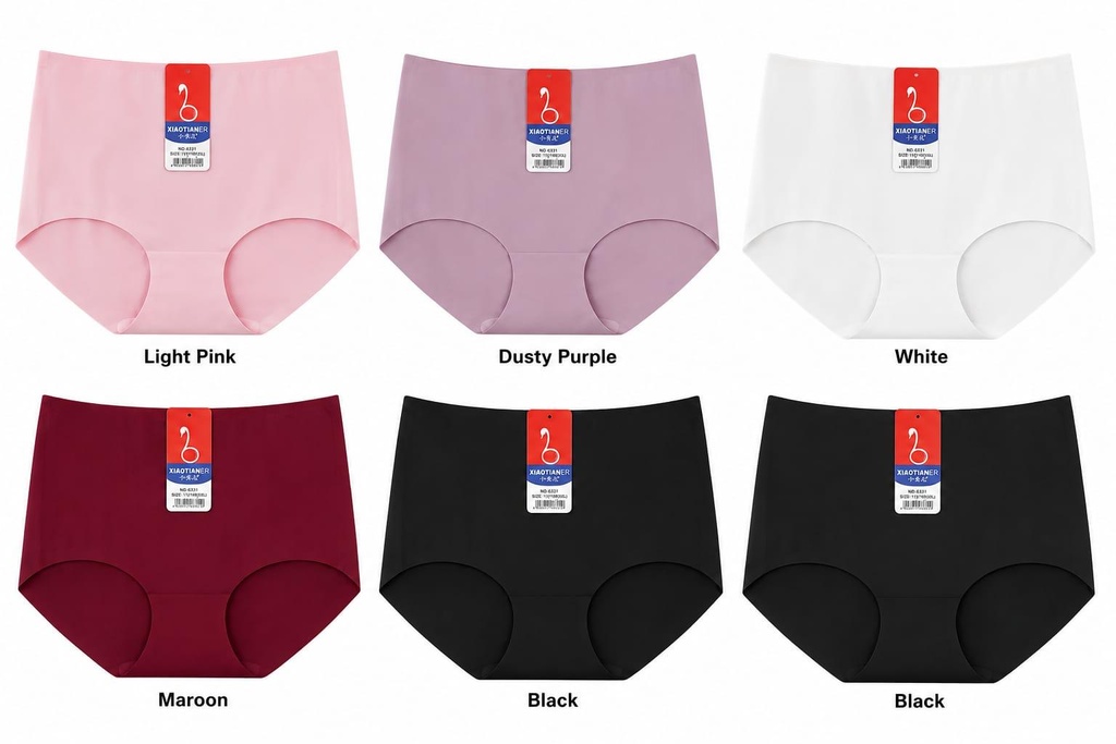 High-Waist Seamless Ice Silk Panties 6pcs Pack | Buy Online Kenya