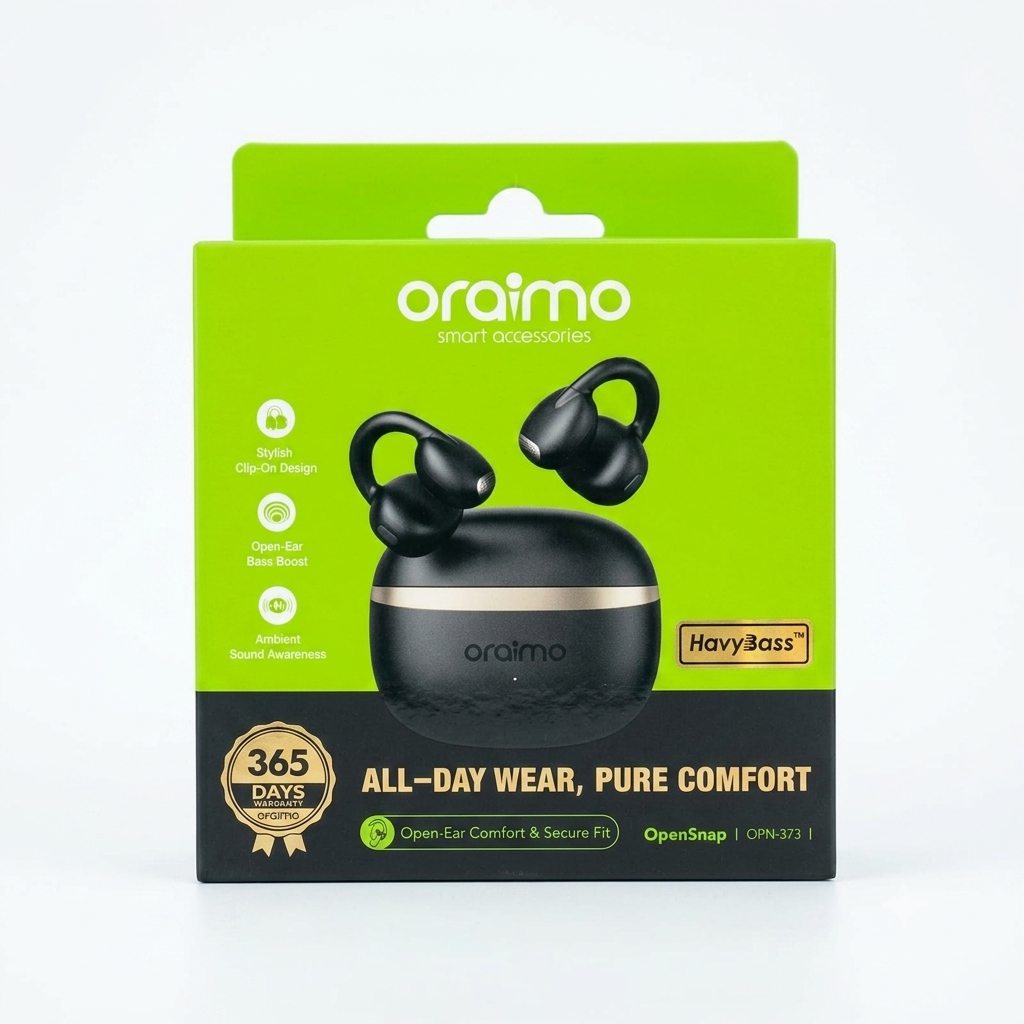Oraimo OpenSnap OPN-373 Open-Ear True Wireless Earbuds | Clip-On Bluetooth Earphones Kenya
