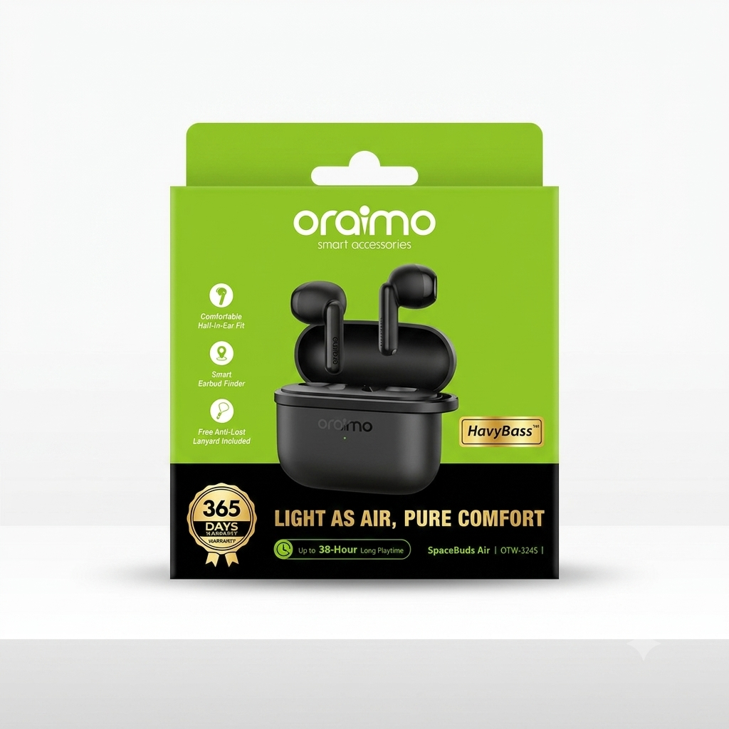 Oraimo SpaceBuds Air OTW-324S True Wireless Earbuds | 38-Hour Bluetooth Earphones Kenya