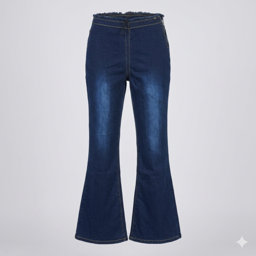 4211 High Waist Flared Jeans – Stretch Dark Wash Bell Bottom Denim Pants for Women