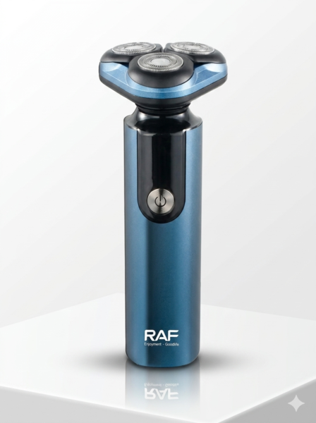 RAF R.4017 Professional Electric Shaver | 3D Floating Triple Blade Cordless Razor with Pop-Up Sideburn Trimmer