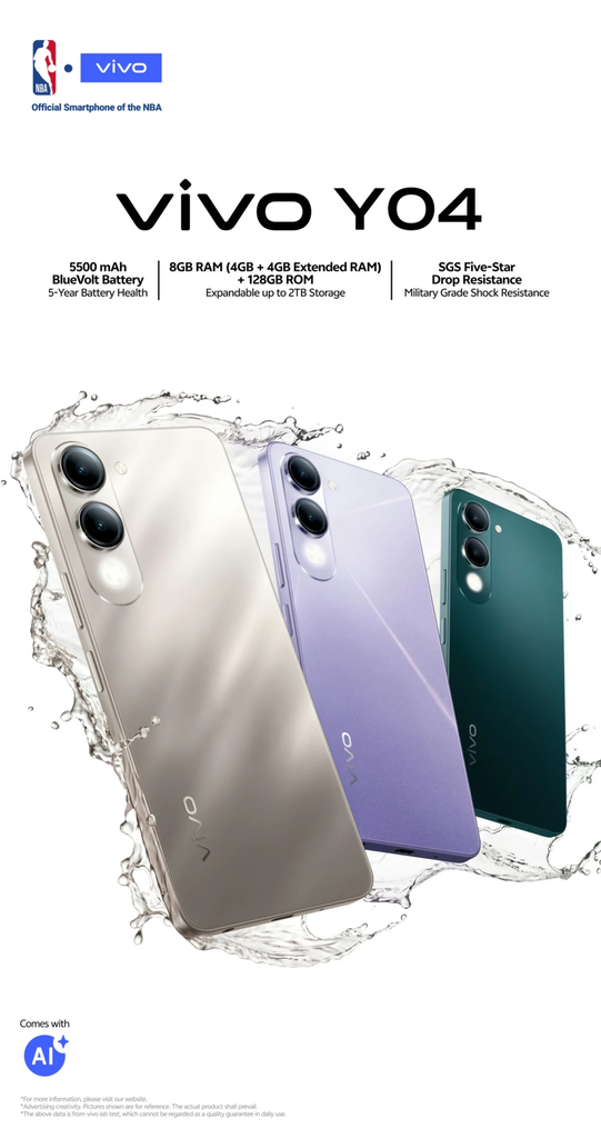 Vivo Y04 4GB RAM 128GB Storage Smartphone Kenya