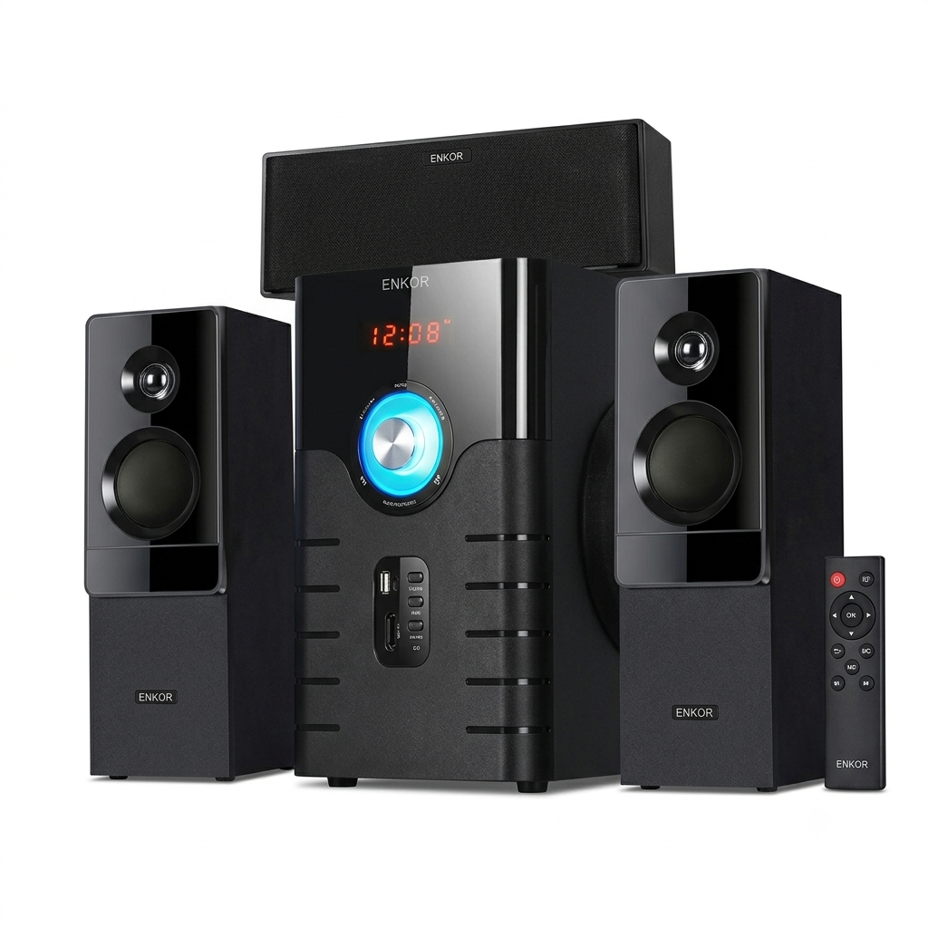 ENKOR EK3161 3.1 Multimedia Speaker 8000W PMPO | Bluetooth Home Theatre Kenya