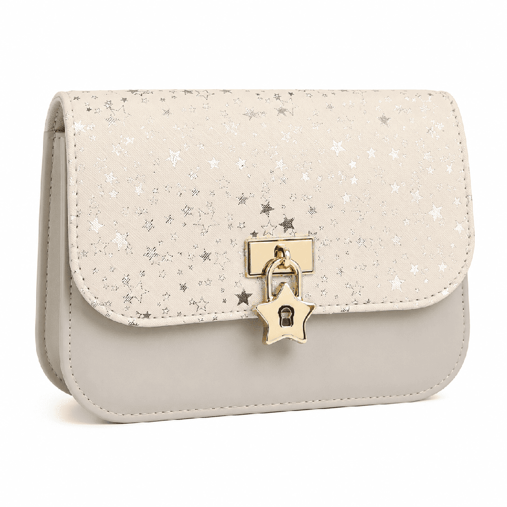 Star Print Padlock Shoulder Handbag | Ladies Fashion Tote Bag Kenya