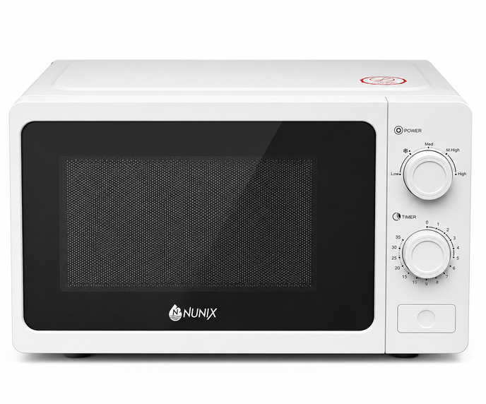 Nunix C20MX1 20L Manual Microwave Oven – 700W Compact Microwave with Defrost Function