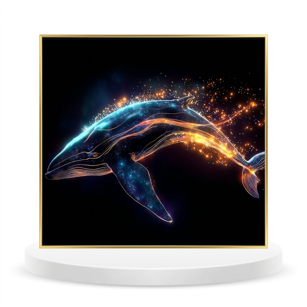 Cosmic Whale Wall Art Crystal Film Frame | Buy Online Kenya