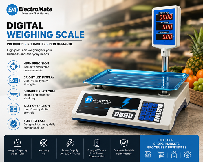 ElectroMate Digital Weighing Scale with LED Display