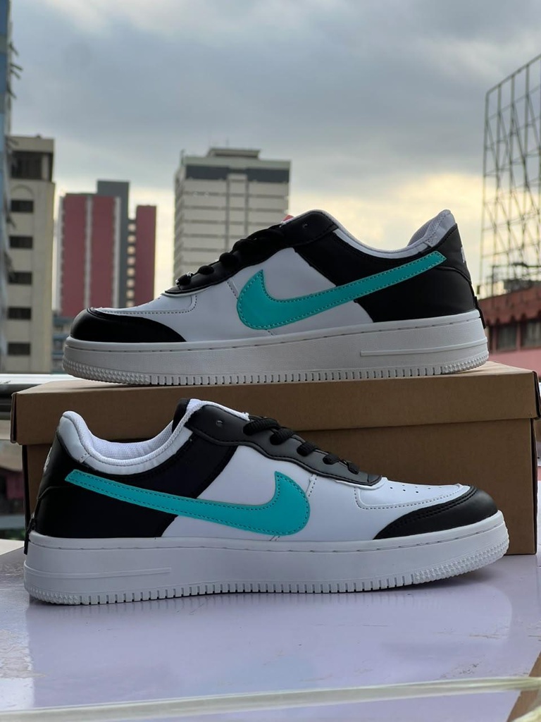 Black White Turquoise Casual Sneakers | Premium Low Top Streetwear Shoes Kenya
