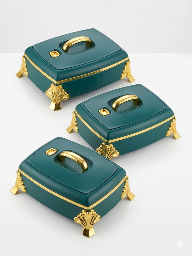 Luxury Rectangular Food Warmer Set 3 Piece Kenya