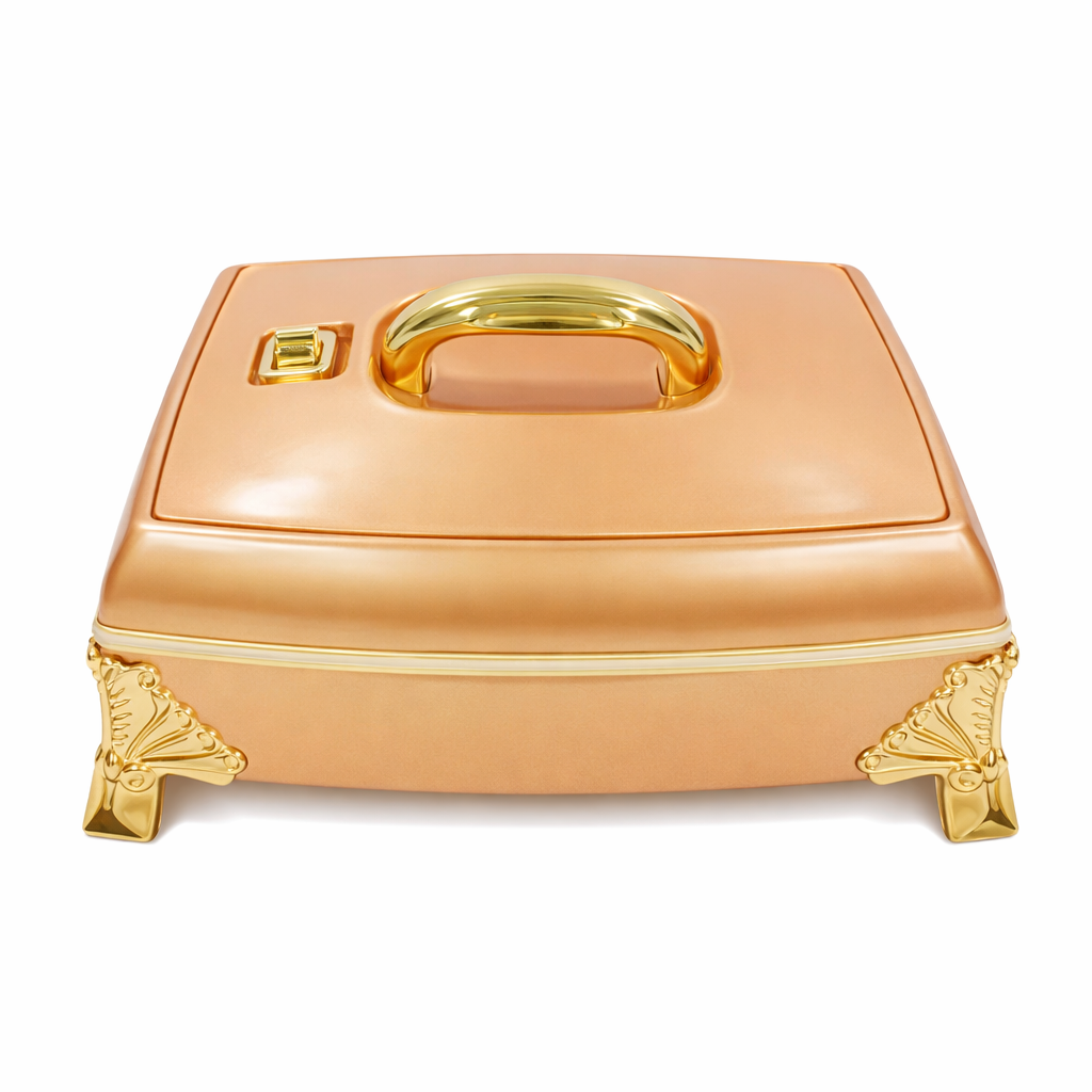 Luxury Gold Insulated Stainless Steel Food Warmer Casserole