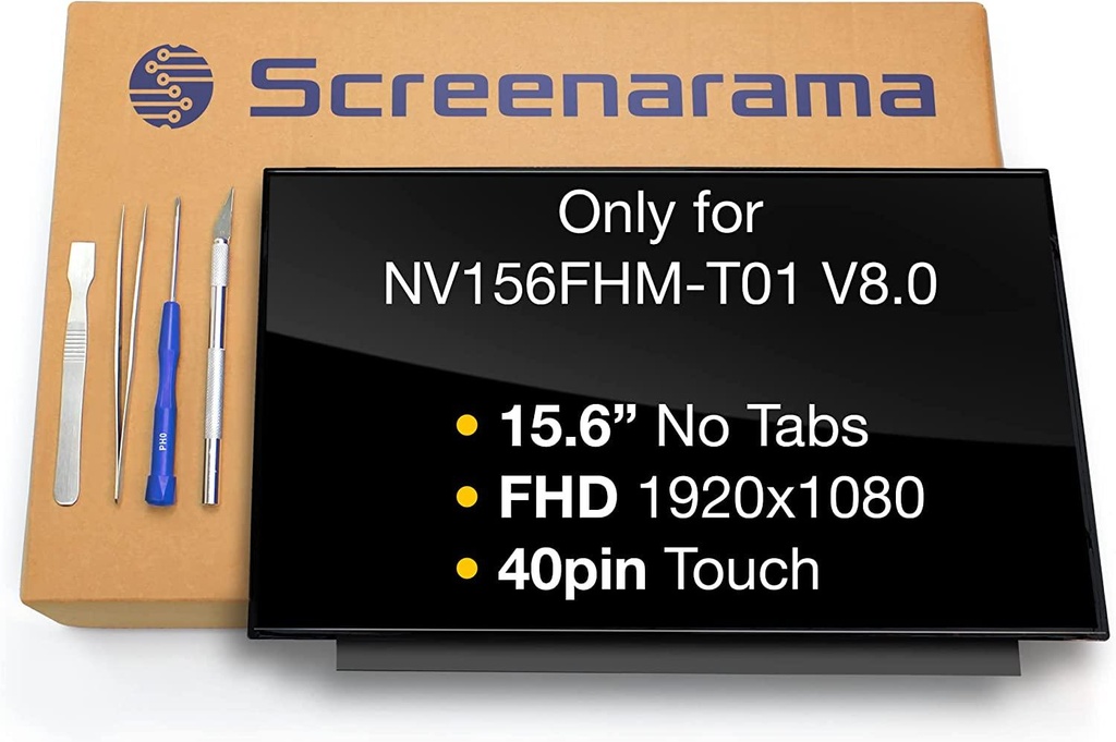 15.6 Slim 40 Pin Short Touch FHD NV156FHM-T01 V8.0 Screen