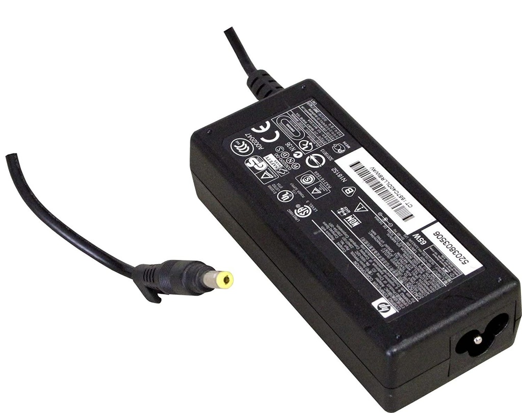 HP 18.5V 3.5A 65W Small Pin Replacement for HP COMPAQ Notebook, Output Tips: 4.8 x 1.7mm.