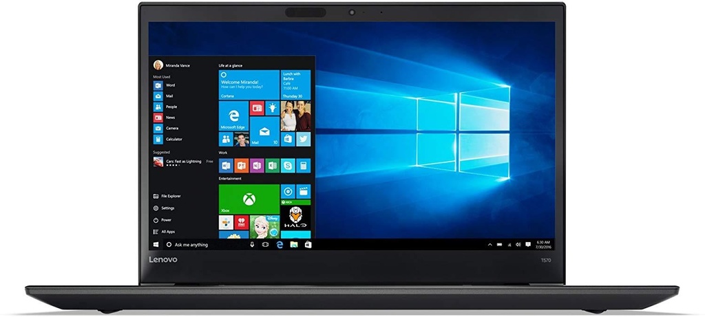 Lenovo ThinkPad T480s Laptop Computer 14 Inch FHD IPS Display, Intel Quad Core i5-8250U, 8GB RAM, 256GB Solid State Drive, W10PRO 64 BIT