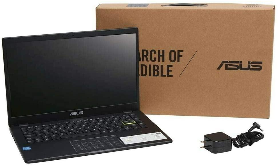 ASUS E410 Laptop, 14" FHD Computer, 4GB RAM, 128GB eMMC, Intel Pentium Silver N5030, Office 365 Personal for 1 Year, HDMI, Windows 10 S, with TSBEAU USB Light &USB 3.0 Hub