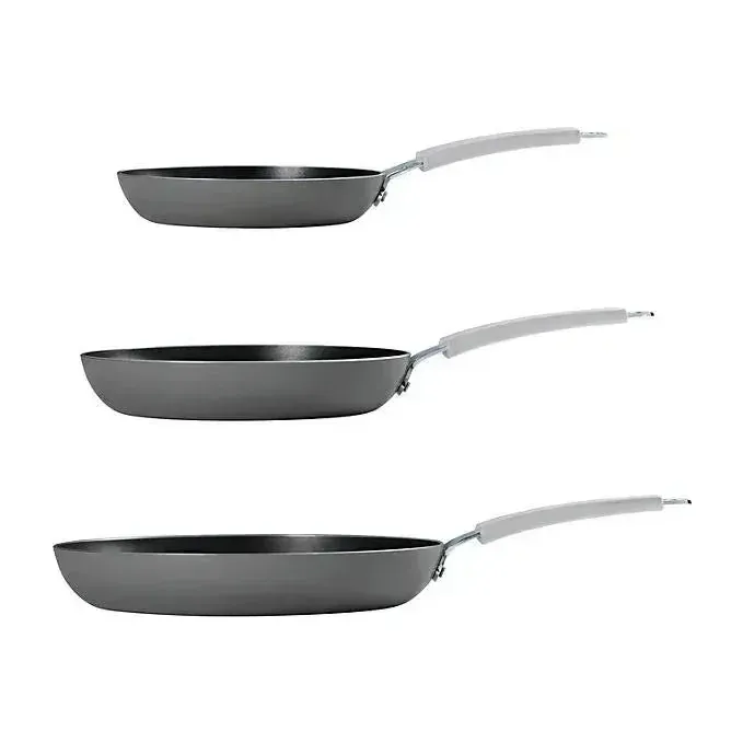 Tramontina 3-Pack Fry Pans, Charcoal Black
