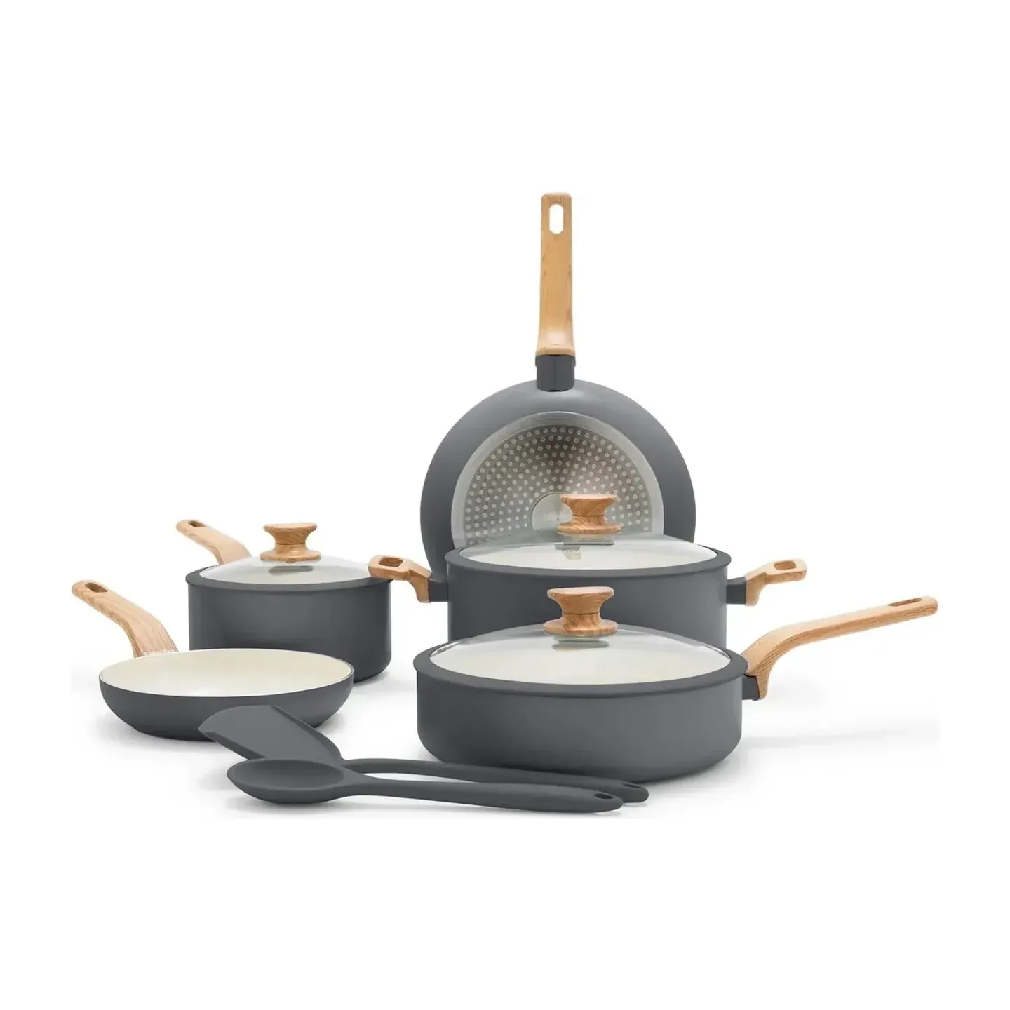 GreenPan Essence 10-Piece Ceramic Nonstick Cookware Set, Gray