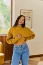 Calla Bubble Knit Crop Sweater
