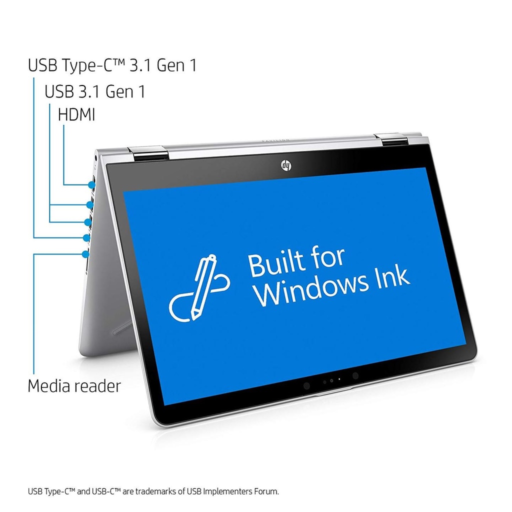 HP Pavilion x360 14inch Convertible Laptop, Intel Core i3