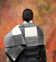 Oversized Knit Scarf - Checked