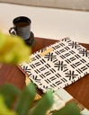 13" - 14" White Mudcloth Print Laptop Sleeve - Ikwetta x This Is Essential